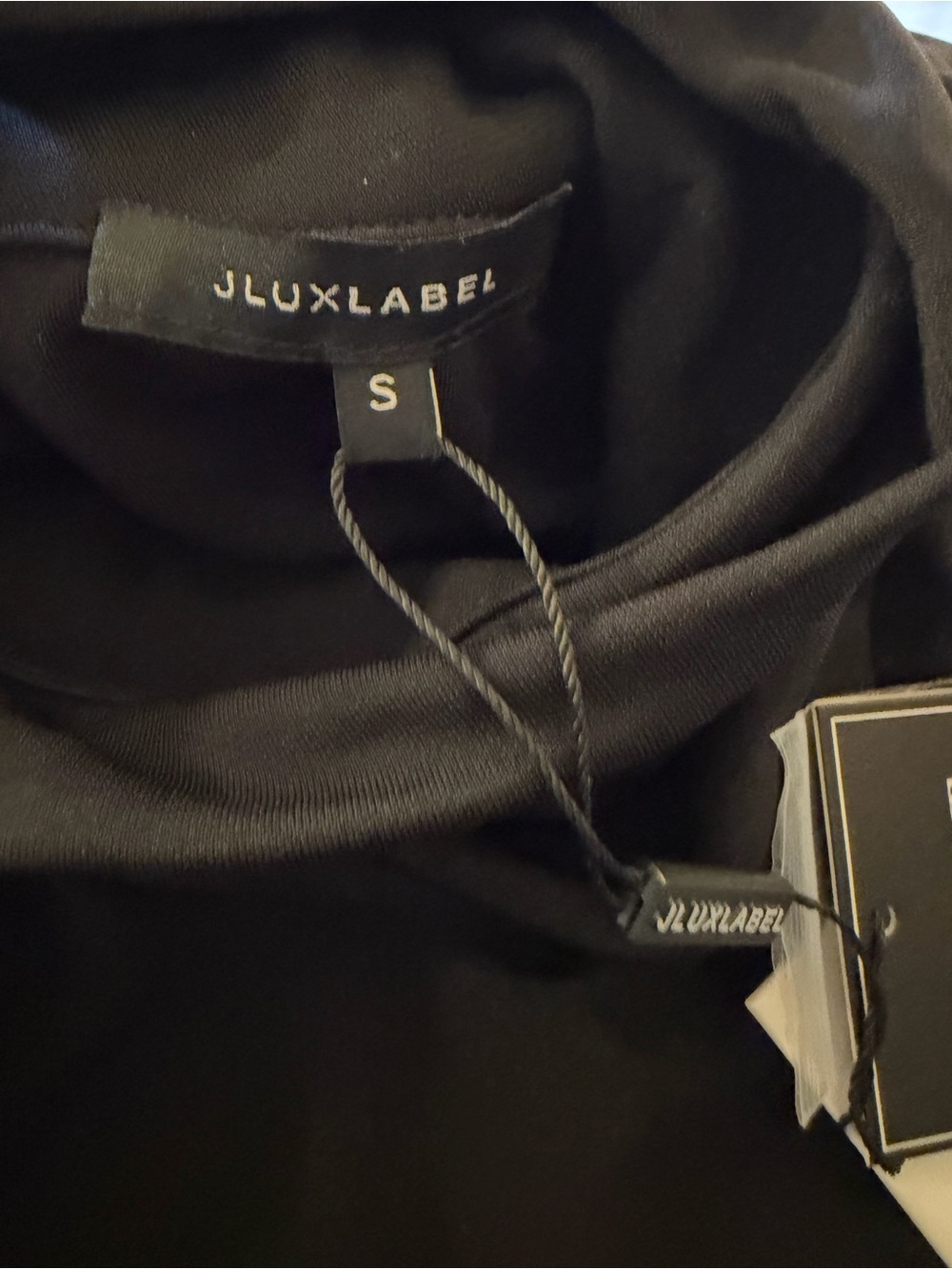 JLUXLABEL Black High-Neck Maxi Dress with Side Slit Size S NWT - Picture 12 of 13
